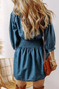 French Blue Smocked Mini Dress