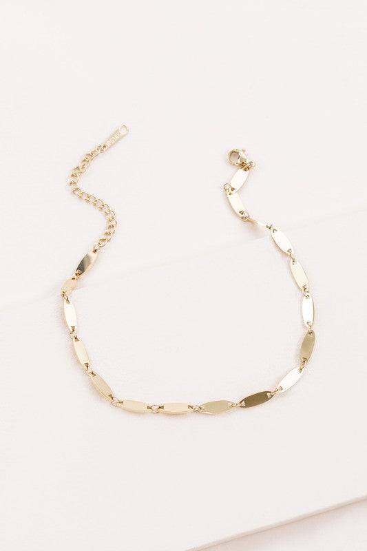 Oval Rolo Stainless Steel Chain Anklet