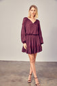 Merlot Lace Trim Detail Dress