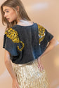 Tiger Sequin Patch T-Shirt