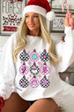 Christmas Ornaments Shoulder Ribbed Sweatshirt