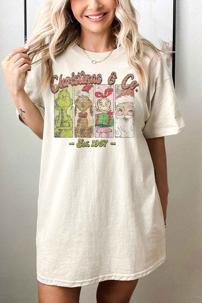 Christmas Vintage Faces - Oversized Tee