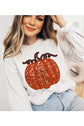 Faux Embroidered & Sequined Pumpkin Unisex Sweatshirt