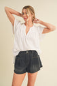 Thia Embroidered Short Sleeve Top