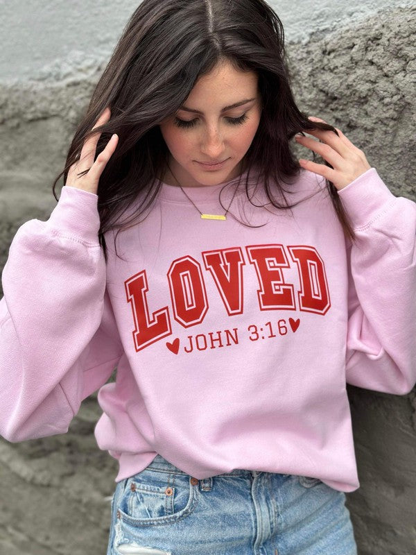 Loved John Pink Sweatshirt