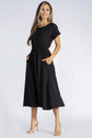 Black Backless Knot Straps Dress