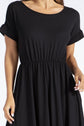 Black Backless Knot Straps Dress