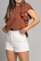 Ruffle sleeve top