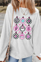 Christmas Ornaments Shoulder Ribbed Sweatshirt