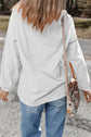 Christmas Ornaments Shoulder Ribbed Sweatshirt