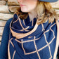 Navy - Gold Paris Class Knit Scarf