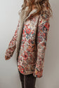 Vintage Floral Print Hooded Jacket