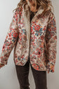 Vintage Floral Print Hooded Jacket