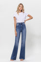 Super High Rise Relaxed Flare Blue Jeans