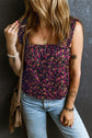 Zeni Floral Printed Square Neck Tank