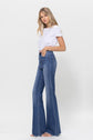 Super High Rise Relaxed Flare Blue Jeans