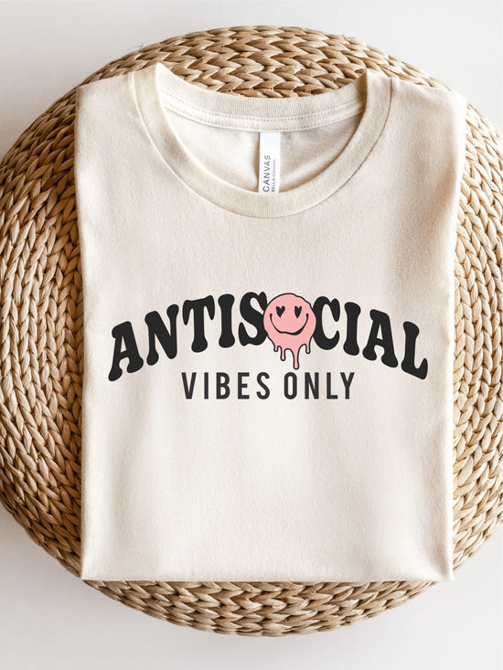 AntiSocial Vibes Only Bella Canvas Brand Tee