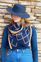 Navy - Gold Paris Class Knit Scarf