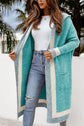 aqua blueTiffanys Contrast Hooded Cardigan