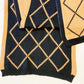 Navy - Gold Paris Class Knit Scarf