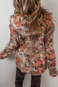 Vintage Floral Print Hooded Jacket