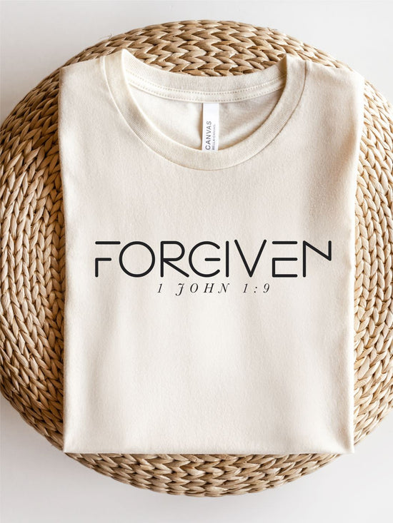 FORGIVEN 1 John 1 9  Crewneck Boutique Tee