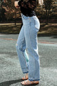 Light Distressed Straight Jeans