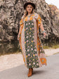 Plus Size Bohemian Multi-Pattern Maxi Dress