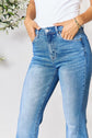 Front Slit Flare Jeans