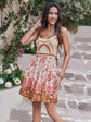 Multi-Color Printed Mini Cami Dress