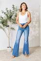 Front Slit Flare Jeans