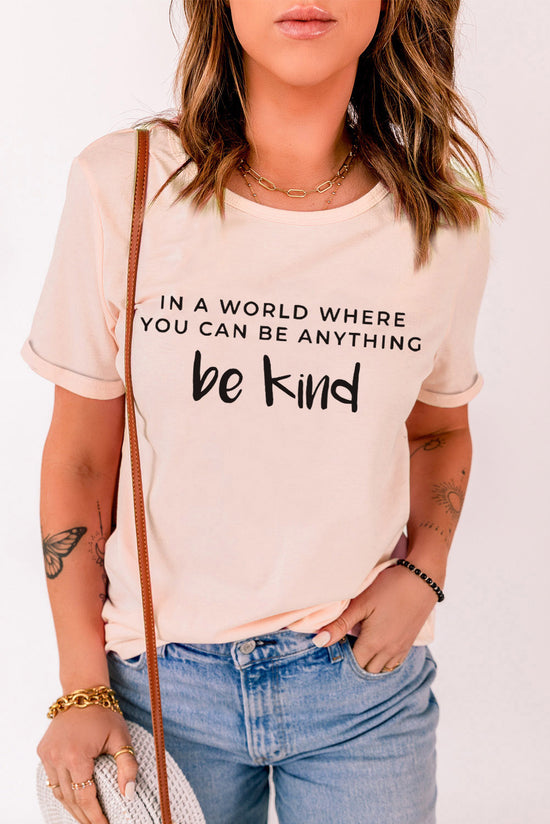 Be Kind Graphic Cuffed Tee