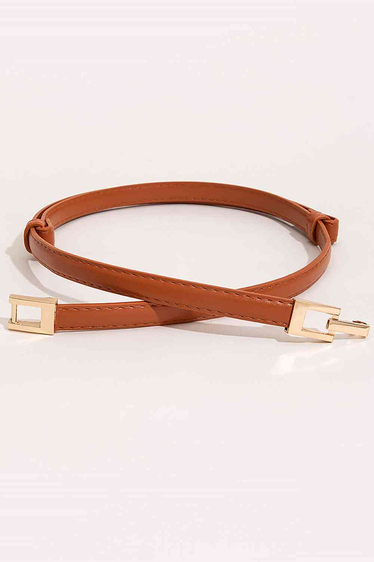 Ochre One Size PU Leather Belt