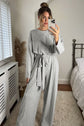 Light Gray Prime Round Neck Jumpsuit