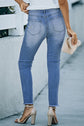 Moody High Waist Raw Hem Skinny Jeans