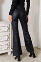 Slit Front Kancan Flare Leg Pants