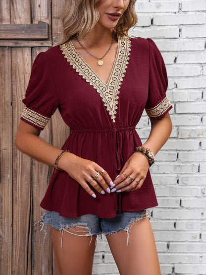 V-Neck Babydoll Top