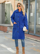 Royal Blue Collared Neck Button Down Coat