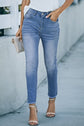 Woman -light blue- Moody -High -Waist -Raw -Hem -Skinny -Jeans