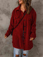 Drop Shoulder Autumn Button Down Collared Coat