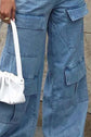 Street Wide Leg Knee Pocket Jeans