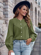 Round Neck Puff Autumn Sleeve Shirt