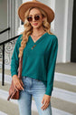 Unique Style V-Neck Long Sleeve Blouse