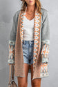 Adventurer Geometric Open Front Long Sleeve Cardigan