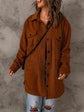 Drop Shoulder Autumn Button Down Collared Coat