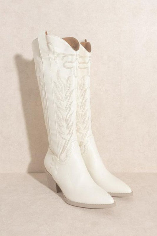 Embroidered Western Samara Boots