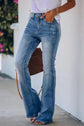 Retro Buttoned Long Jeans