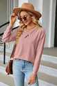 Unique Style V-Neck Long Sleeve Blouse