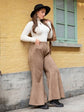 Mocha Plus Size Pocketed Flare Pants