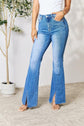 Front Slit Flare Jeans